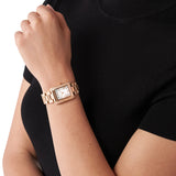 Michael Kors Emery Three-Hand Crystals Silver Dial Rose Gold Steel Strap Watch for Women - MK4641 Authentic Buy Shop Now