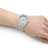 Michael Kors Harlowe Three-Hand Quartz Silver Dial Silver Steel Strap Watch For Women - MK4708 Authentic Buy Shop Now