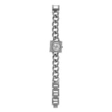 Michael Kors Chain Lock Pave Silver Dial Silver Steel Strap Watch For Women - MK4718 Authentic Buy Shop Now