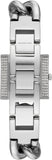 Michael Kors Chain Lock Pave Silver Dial Silver Steel Strap Watch For Women - MK4718 Authentic Buy Shop Now