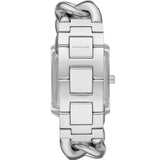 Michael Kors Chain Lock Pave Silver Dial Silver Steel Strap Watch For Women - MK4718 Authentic Buy Shop Now