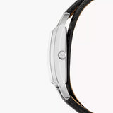 Michael Kors Empire Three-Hand Silver Dial Black Leather Strap Watch For Women - MK4722 Authentic Buy Shop Now