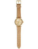 Michael Kors Parker Three-Hand Gold Dial Brown Leather Strap Watch For Women - MK4725 Authentic Buy Shop Now