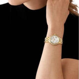 Michael Kors Camile Analog White Dial Gold Steel Strap Watch for Women - MK4801 Authentic Buy Shop Now