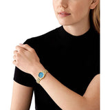 Michael Kors Lexington Three Hand Blue Dial Gold Steel Strap Watch for Women - MK4813 Authentic Buy Shop Now