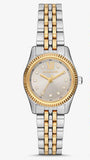 Michael Kors Lexington Three-Hand Silver Dial Two Tone Steel Strap Watch for Women - MK4815 Authentic Buy Shop Now