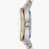 Michael Kors Lexington Three-Hand Silver Dial Two Tone Steel Strap Watch for Women - MK4815 Authentic Buy Shop Now