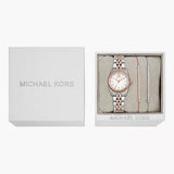 Michael Kors Lexington Three-Hand White Dial Two Tone Steel Strap Watch for Women - MK4817 Authentic Buy Shop Now