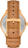 Michael Kors Sage Three-Hand Mother of Pearl White Dial Brown Leather Strap Watch for Women - MK4819 Authentic Buy Shop Now