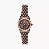 Michael Kors Lexington Three-Hand Brown Dial Brown Steel Strap Watch for Women - MK4844 Authentic Buy Shop Now