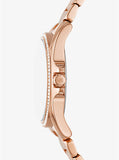 Michael Kors Kacie Three-Hand White Dial Rose Gold Steel Strap Watch for Women - MK4853 Authentic Buy Shop Now