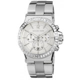 Michael Kors Dylan Glitz Chronograph White Dial Silver Steel Strap Watch For Women - MK5411 Authentic Buy Shop Now