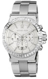 Michael Kors Dylan Glitz Chronograph White Dial Silver Steel Strap Watch For Women - MK5411 Authentic Buy Shop Now