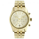 Michael Kors Lexington Chronograph Gold Dial Gold Steel Strap Watch for Women - MK5556 Authentic Buy Shop Now