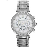 Michael Kors Parker Mother of Pearl Dial Diamonds Silver Steel Strap Watch for Women - MK5572 Authentic Buy Shop Now