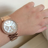 Michael Kors Parker White Dial Rose Gold Steel Strap Watch for Women - MK5616 Authentic Buy Shop Now