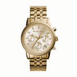 Michael Kors Ritz Chronograph Gold Dial Gold Steel Strap Watch for Women - MK5676 Authentic Buy Shop Now