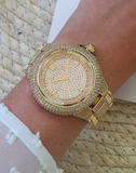Michael Kors Camille Diamonds Gold Dial Gold Steel Strap Watch for Women - MK5720 Authentic Buy Shop Now