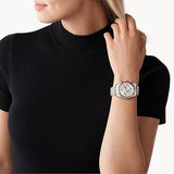 Michael Kors Lexington Chronograph Silver Dial Two Tone Steel Strap Watch for Women - MK5735 Authentic Buy Shop Now