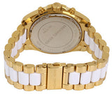 Michael Kors Bradshaw Chronograph White Dial Two Tone Steel Strap Watch For Women - MK5743 Authentic Buy Shop Now