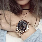Michael Kors Bradshaw Black Dial Rose Gold Steel Strap Watch for Women - MK5854 Authentic Buy Shop Now