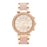 Michael Kors Parker Pink Dial Two Tone Steel Strap Watch for Women - MK5896 Authentic Buy Shop Now