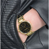 Michael Kors Skylar Black Dial Gold Steel Strap Watch for Women - MK5989 Authentic Buy Shop Now