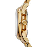 Michael Kors Runway Chronograph Orange Dial Gold Steep Strap Watch For Women - MK6162 Authentic Buy Shop Now