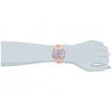 Michael Kors Runway Chronograph Purple Dial Rose Gold Steel Strap Watch For Women - MK6163 Authentic Buy Shop Now