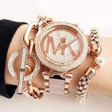 Michael Kors Parker Pink Dial Pink Steel Strap Watch for Women - MK6176 Authentic Buy Shop Now