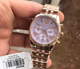 Michael Kors Lexington Purple Dial Rose Gold Steel Strap Watch For Women - MK6207 Authentic Buy Shop Now