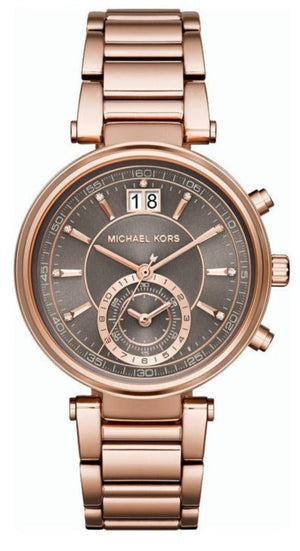 Michael Kors Sawyer Rose Gold Dial Rose Gold Steel Strap Watch for Women - MK6226 Authentic Buy Shop Now