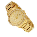 Michael Kors Whitley Analog Diamonds Gold Dial Gold Steel Strap Watch For Women - MK6227 Authentic Buy Shop Now