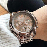 Michael Kors Bradshaw Chronograph Brown Dial Brown Steel Strap Watch For Women - MK6247 Authentic Buy Shop Now