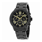 Michael Kors Bradshaw Chronograph Black Dial Black Steel Strap Watch For Women - MK6303 Authentic Buy Shop Now