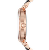 Michael Kors Parker Mother of Pearl Black Dial Two Tone Steel Strap Watch for Women - MK6414 Authentic Buy Shop Now