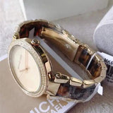 Michael Kors Parker Mother Of Pearl White Dial Two Tone Steel Strap Watch For Women - MK6518 Authentic Buy Shop Now