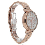 Michael Kors Sofie Chronograph Mother of Pearl White Dial Rose Gold Steel Strap Watch For Women - MK6576 Authentic Buy Shop Now