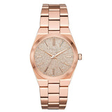 Michael Kors Channing Quartz Rose Gold Dial Rose Gold Steel Strap Watch For Women - MK6624 Authentic Buy Shop Now