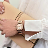 Michael Kors Channing Quartz Rose Gold Dial Rose Gold Steel Strap Watch For Women - MK6624 Authentic Buy Shop Now