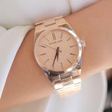 Michael Kors Channing Quartz Rose Gold Dial Rose Gold Steel Strap Watch For Women - MK6624 Authentic Buy Shop Now