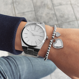 Michael Kors Channing Three Hand Silver Dial Silver Steel Strap Watch For Women - MK6626 Authentic Buy Shop Now