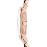 Michael Kors Runway Mercer Mother of Pearl White Dial Two Tone Steel Strap Watch For Women - MK6674 Authentic Buy Shop Now