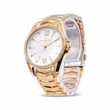 Michael Kors Whitney Three-Hand White Dial Gold Steel Strap Watch For Women - MK6693 Authentic Buy Shop Now