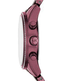 Michael Kors Ritz Chronograph Purple Dial Purple Steel Strap Watch For Women - MK6720 Authentic Buy Shop Now