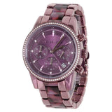 Michael Kors Ritz Chronograph Purple Dial Purple Steel Strap Watch For Women - MK6720 Authentic Buy Shop Now