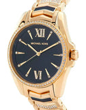 Michael Kors Whitney Quartz Black Dial Two Tone Steel Strap Watch For Women - MK6743 Authentic Buy Shop Now