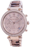 Michael Kors Parker Chronograph Rose Gold Dial Two Tone Steel Strap Watch For Women - MK6832 Authentic Buy Shop Now