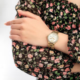 Michael Kors Mini Camille Chronograph White Dial Rose Gold Steel Strap Watch For Women - MK6844 Authentic Buy Shop Now