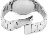 Michael Kors Layton Chronograph Mother of Pearl Blue Dial Silver Steel Strap Watch For Women - MK6847 Authentic Buy Shop Now
